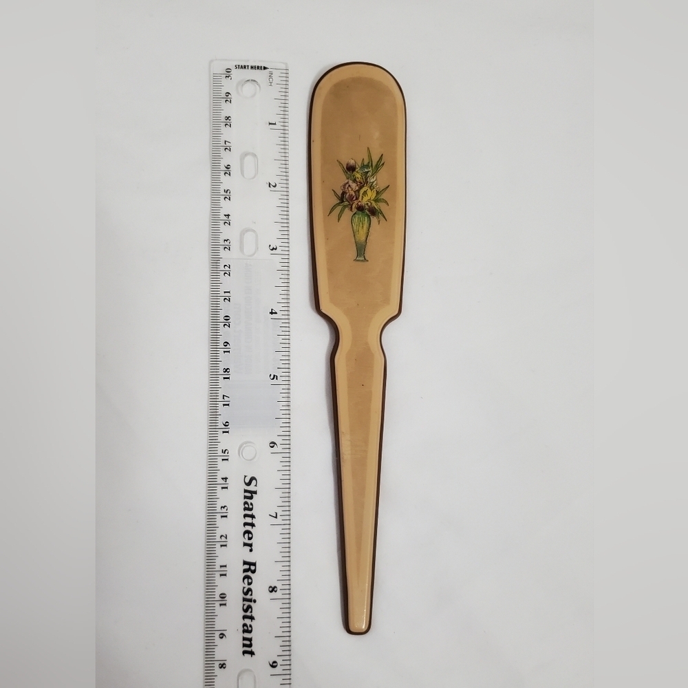 Vintage DuPont Lucite Vanity Set Mirror Brush Comb Floral Art Deco Boudoir - Picture 9 of 16
